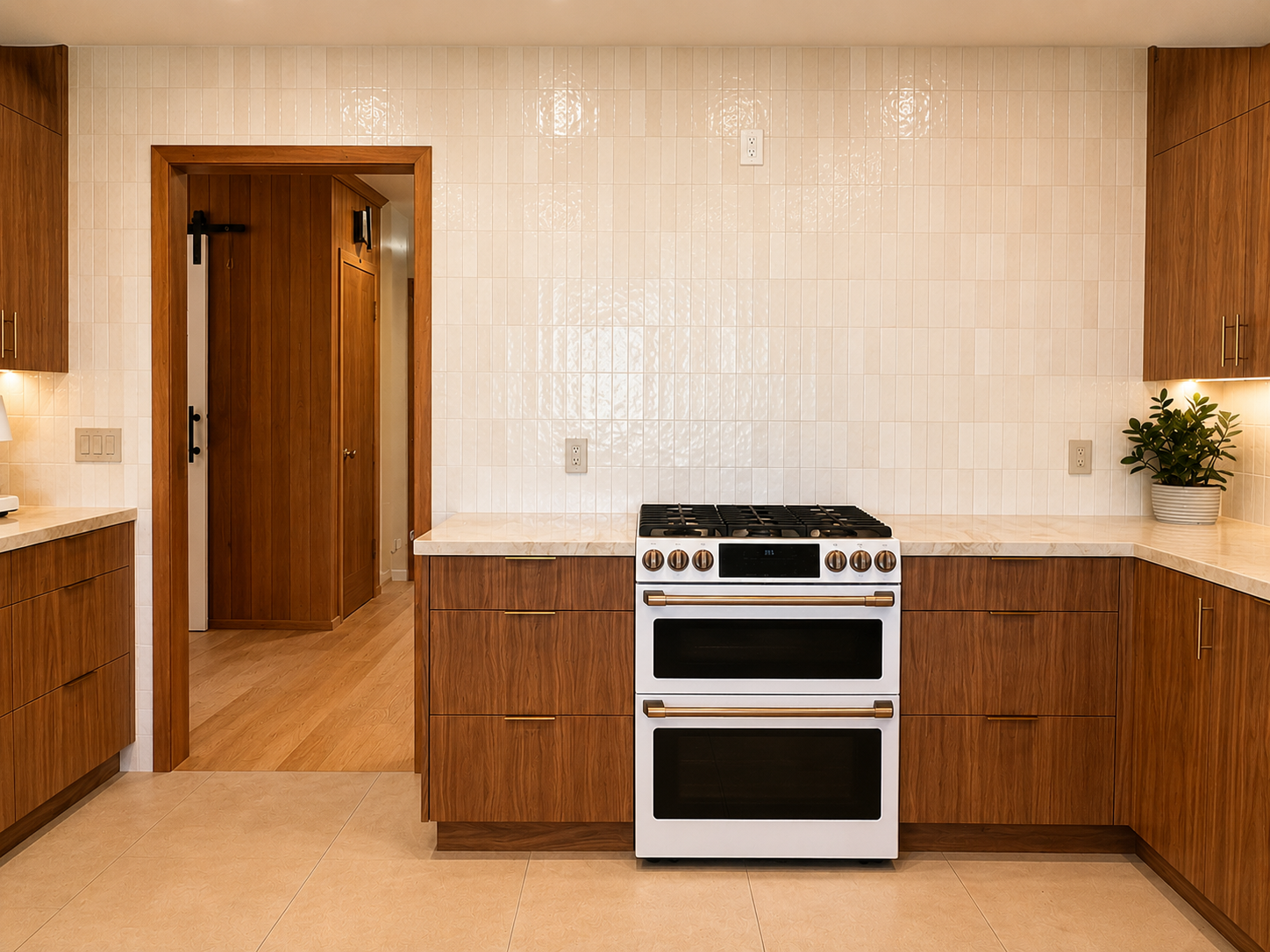 Kitchen stove wall