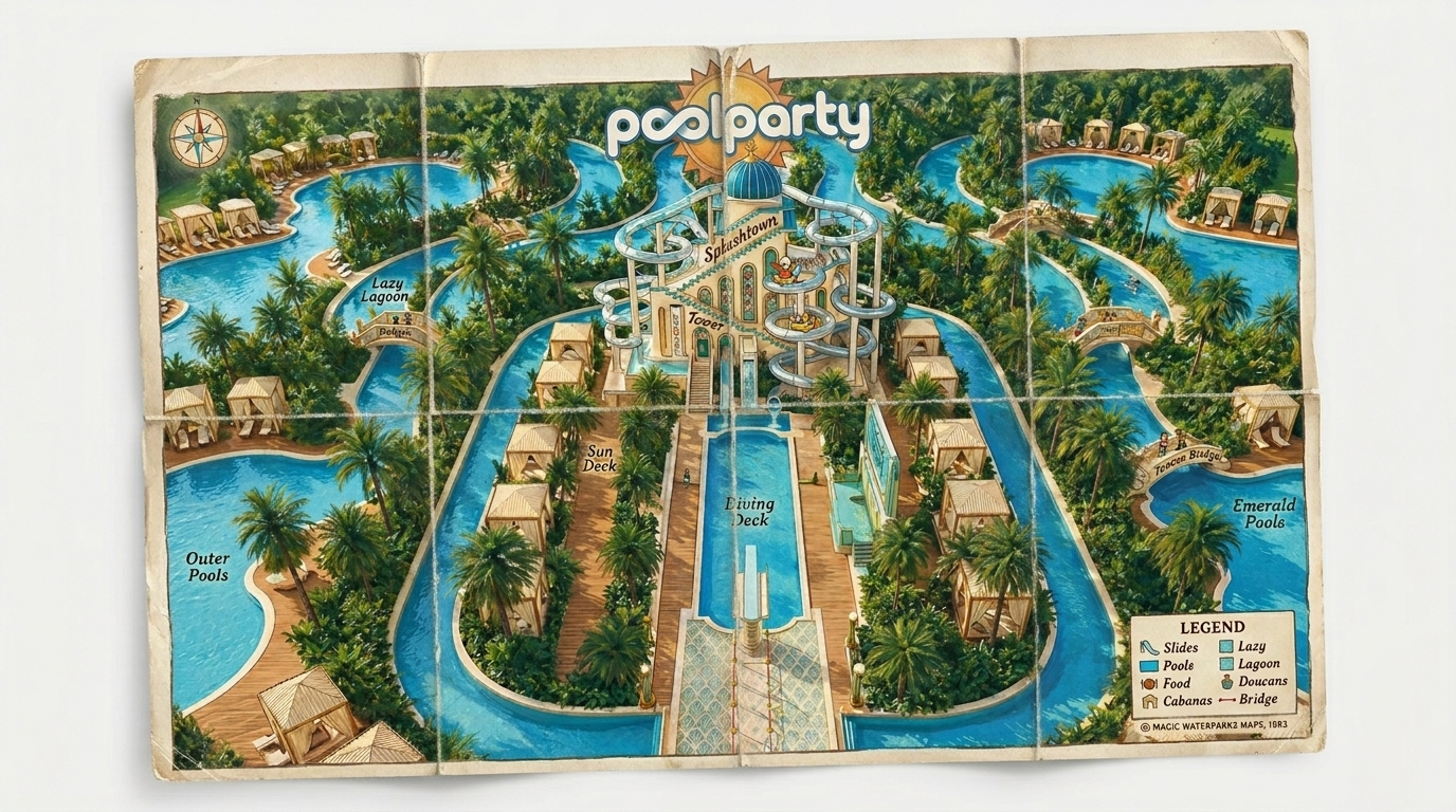 PoolParty Waterpark Map